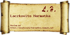 Laczkovits Harmatka névjegykártya